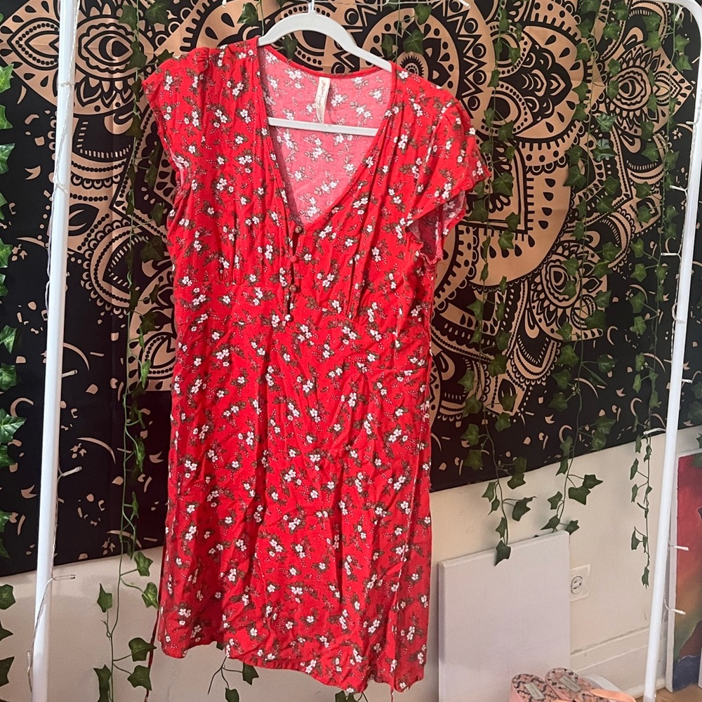 Red summer dress